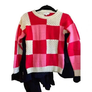 MINI MOLLY checkered knit sweater size 12